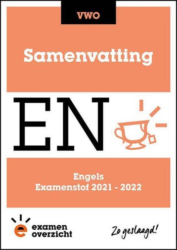 ExamenOverzicht - Samenvatting Engels VWO - ExamenOverzicht, Verzenden, Zo goed als nieuw, ExamenOverzicht