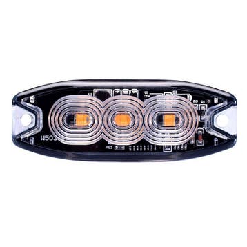 Ultra slim 3-LED Oranje flitser - R65 / R10 certificering, Ophalen of Verzenden