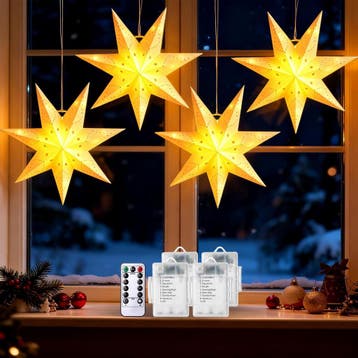 LED Sterren Raamdecoratie 30cm - Retourdeal -37%, Ophalen of Verzenden, Zo goed als nieuw