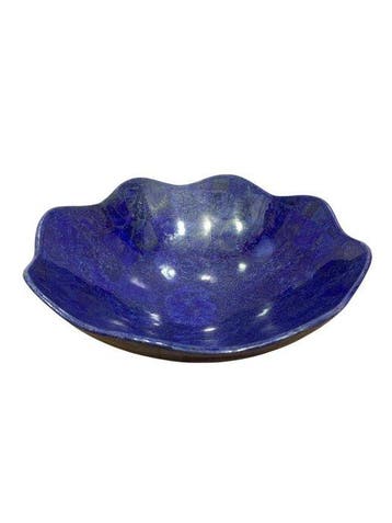 Lapis lazuli mozaïek Kom - Breedte: 25 cm- 1300 g - (1)