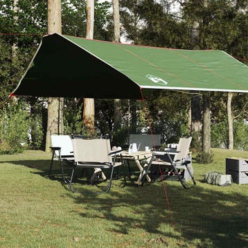 vidaXL Kampeerluifel waterdicht 420x440 cm groen, Verzenden, Nieuw, Tot en met 2