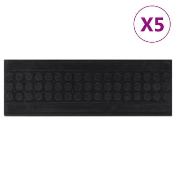 vidaXL Trapmatten 5 st 25x75 cm rubber, Verzenden, Nieuw