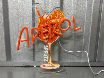 GEEN BOD Aperol Spritz-logo Neonlichtbox - Aperol Spritz -