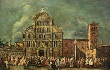 Venetian Vedutista (c. 1850) - The Doge’s visit to the
