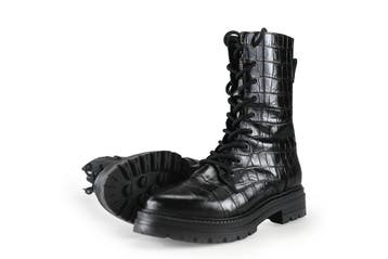 Manfield Veterboots in maat 39 Zwart, Verzenden, Zwart, Overige typen, Zo goed als nieuw