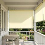 vidaXL Rolgordijn UV-bescherming Crèmekleurig 140 x 140 cm, Verzenden, Nieuw, Crème