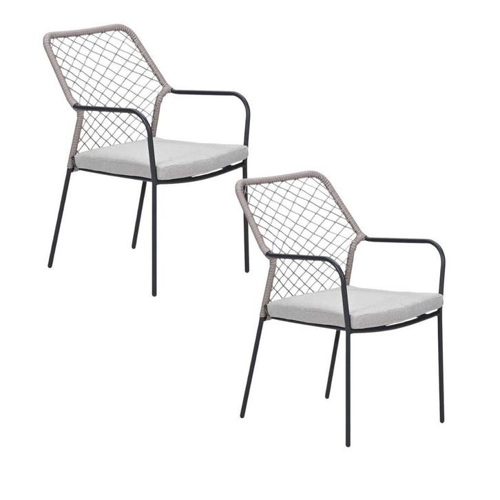Garden Impressions Ross tuinstoel natural sand - 2 stuks, Tuin en Terras, Tuinsets en Loungesets, Verzenden