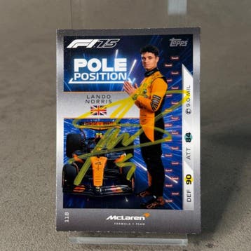 Mclaren - Topps 118 Pole Position Signed - Lando Norris -, Verzamelen, Nieuw