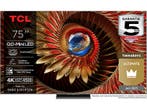 Tcl - MINI-LED 70-79 Ultra HD 4K TV - 75 inch, Overige merken, Verzenden, Nieuw, 100 cm of meer