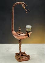 Tafellamp - Neogotiek - Brons, Koper - Gárgola -43 cm, Antiek en Kunst