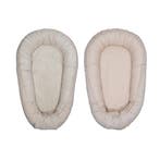 MamaLoes Velours Rib Beige Omkeerbaar Babynest, Verzenden, Nieuw