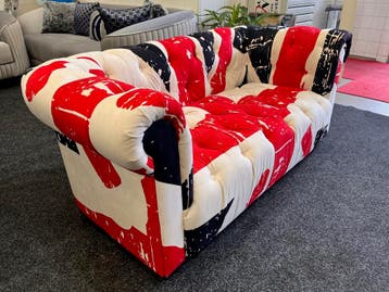 Chesterfield Maarssen !! 2 zits Union Jack Chesterfield bank, Ophalen, Gebruikt, CHESTERFIELD, Tweepersoons