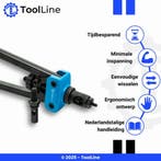 ToolLine | Blindklinkmoertang | M3, M4, M5, M6, M8, M10, Verzenden, Nieuw