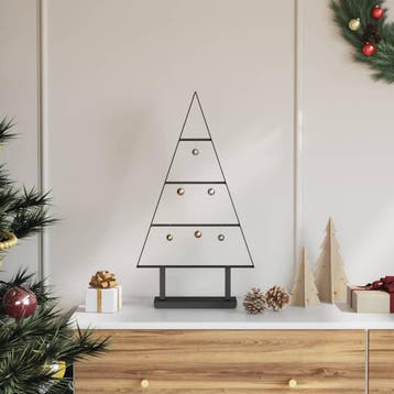 vidaXL Metalen kerstboom Zwart 60 cm Staal, Diversen, Verzenden, Nieuw