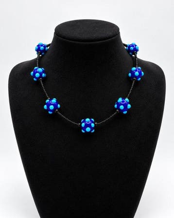 Murano-glas - Halsketting - kobaltblauw glas