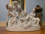 sculptuur, Gruppo neoclassico XIX sec – terraglia bianca –