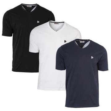 Donnay Donnay Heren - 3-Pack - V-neck T-Shirt Berno - Zwart, Verzenden, Nieuw