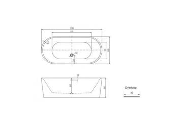 Vrijstaande Whirlpool Libero 178x80x58.5 cm Luchtsysteem Mat, Ophalen of Verzenden, Nieuw