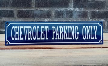 Chevrolet parking only, Verzenden, Nieuw