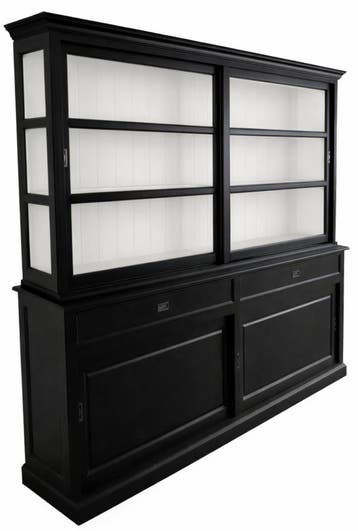 Buffetkast zwart Montfoort 2 240cm, Ophalen of Verzenden, Nieuw