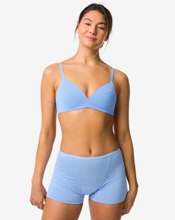 HEMA Menstruatieboxer katoen hoge absorptie blauw, Verzenden, Blauw