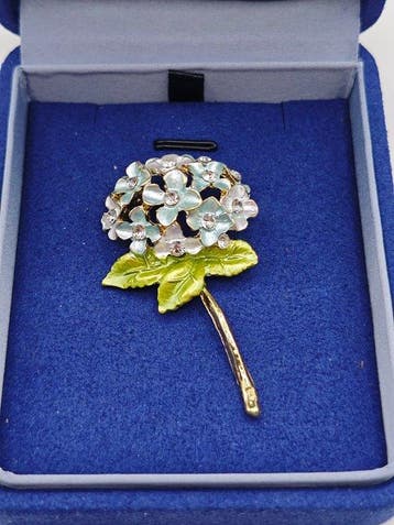 Verguld, Zilver, Sterling zilver .925 Floreale - Broche -