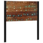 vidaXL Hoofdeinde 100 cm massief gerecycled en ijzer, Verzenden, Nieuw, Bruin, Hout