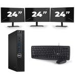 Dell Optiplex 3050  -   i5-7e  - 8GB  - 256GB  + 3x 24 inch, 7e Generatie, Qwerty, Verzenden, 8 GB
