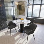 Eetkamerstoel Marilyn, koordlook, gestoffeerd - antraciet /, Verzenden, Nieuw