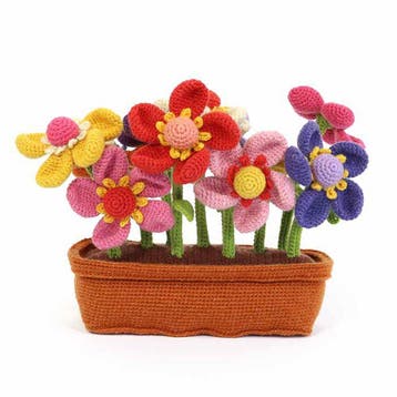 Bloemen in de Bloembak Haken - Haakpret Anja Toonen - Haak, Hobby en Vrije tijd, Breien en Haken, Ophalen of Verzenden, Nieuw
