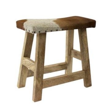 bankje koe bruin wit 46cm, Verzenden, Nieuw