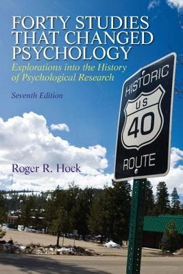 Forty Studies That Changed Psychology 9780205918393, Verzenden, Zo goed als nieuw