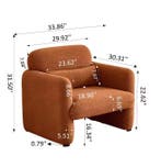 Nieuw: Lamswollen Fauteuil met Armleuningen Oranje – Comfort, Verzenden, Nieuw