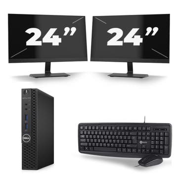 Dell OptiPlex 3070 Micro  -   i3-9e  - 8GB  - 256GB  + 2x 24, Verzenden, Refurbished, 9e Generatie, Dell