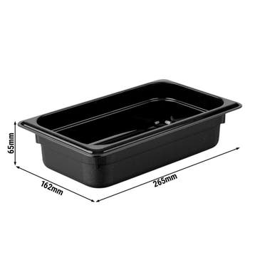 GGM Gastro | (12 stuks) Polycarbonaat GN-bak GN 1/4 - zwart, Verzenden