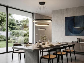 Orien Design Hanglamp Zand Zwart en Goud..., Nieuw