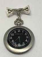 Tiffany & Co. - Broche - orologio in platino e diamanti