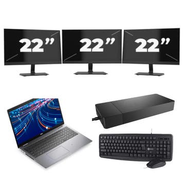 Dell Latitude 5520 -   i5-11e  16GB  - 512GB  + 3x 22 inch, Verzenden, Refurbished, 11e Generatie, Dell