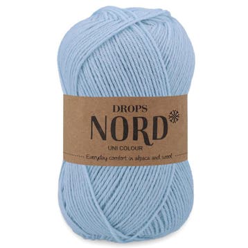 DROPS Nord Uni Colour - 26 ijsblauw - Wol Garen, Ophalen of Verzenden, Nieuw