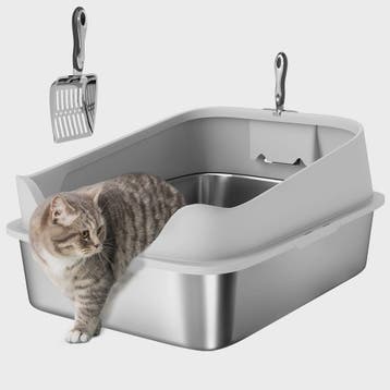 XXL Rvs Kattenbak met Hoge Rand, Lekvrij en Makkelijk Schoon, Verzenden, Nieuw