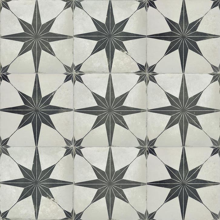 Vloertegel wandtegel vintage mars ster zwart 20x20 r9, Doe-het-zelf en Verbouw, Tegels, Vloertegels, Nieuw, 10 m² of meer, Keramiek