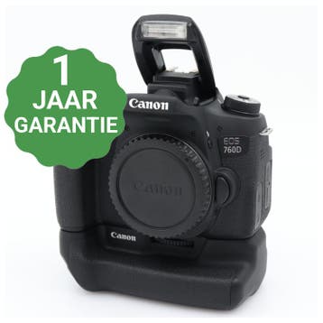 10% korting | Canon EOS 760D + BG-E18 batterygrip, Verzenden, Gebruikt, Canon