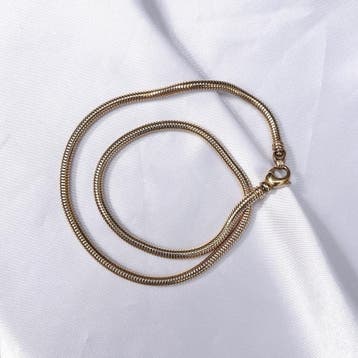 Gouden slangenschakel collier (Ketting), Sieraden, Tassen en Uiterlijk, Kettingen, Ophalen of Verzenden, Gebruikt, Goud, Goud