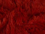 Langharig bont stof – Rood, 120 cm of meer, Ophalen of Verzenden, Polyester, Rood