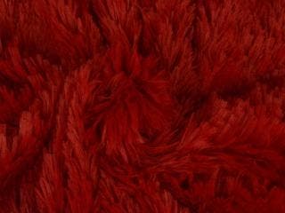 Langharig bont stof – Rood, 120 cm of meer, Ophalen of Verzenden, Polyester, Rood