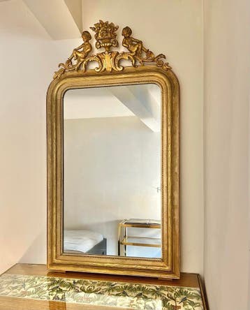 Antieke spiegel Constance 129x72cm, Ophalen of Verzenden