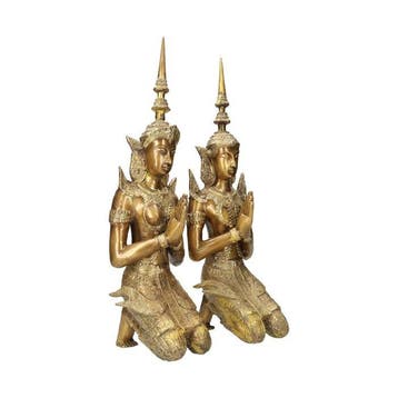 sculptuur, Vintage Teppanom - Temple guardians - 48 cm -