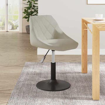 vidaXL Eetkamerstoel fluweel crèmekleurig, Verzenden, Nieuw