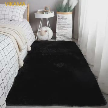 VIKAMA Luxe Pluche Vloerkleed - Zacht & Sfeervol voor Slaapk, Antiek en Kunst, Verzenden