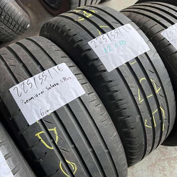2 x Premiorri 225-55-16 Zomerbanden 6mm, Gebruikt, 16 inch, Ophalen of Verzenden, Band(en)